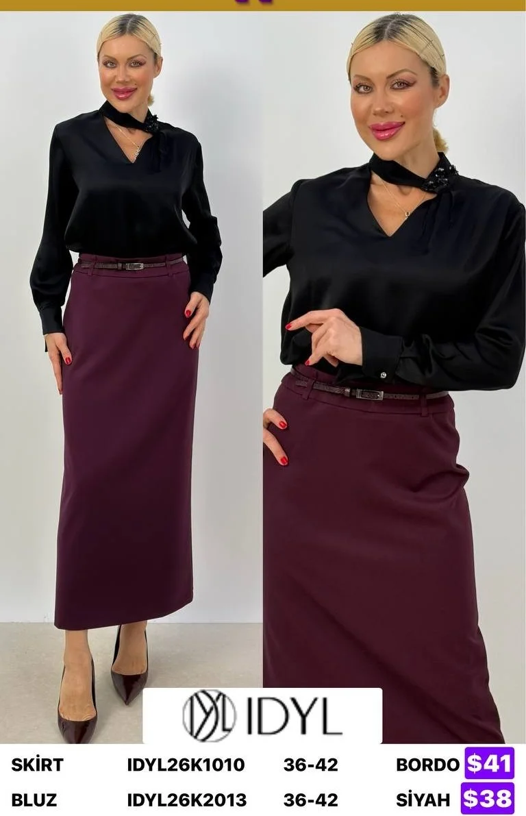 Юбка IDYL (Burgundy, модель IDYL26K1010) оптом