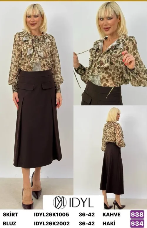 Блузка IDYL (Olive, модель IDYL26K2002) оптом