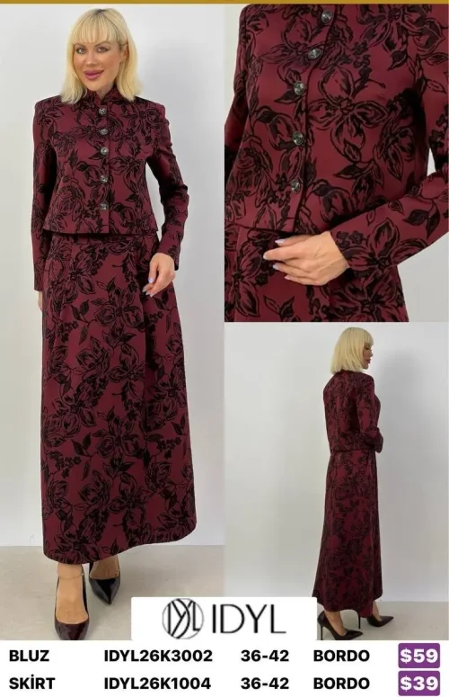 Юбка IDYL (Burgundy, модель IDYL26K1004) оптом