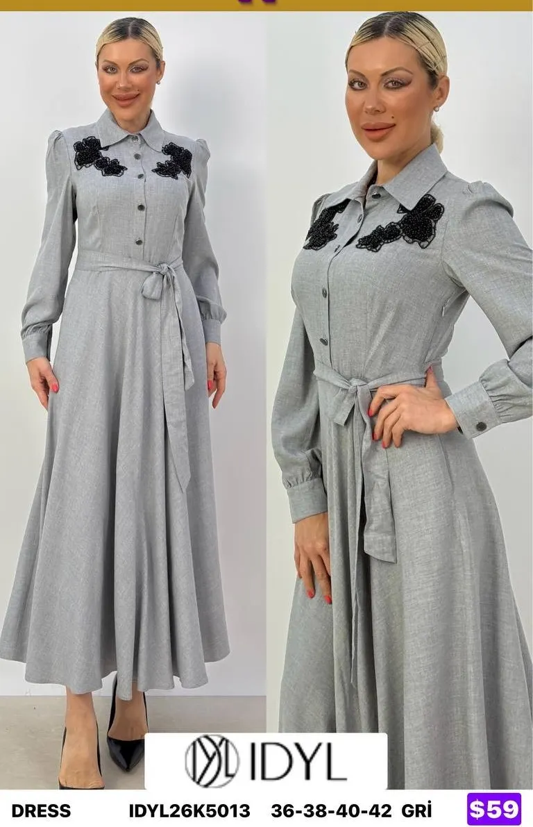 Платье IDYL (Gray, модель IDYL26K5013) оптом