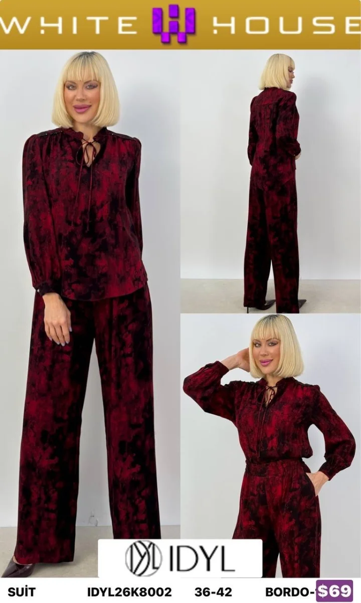 Костюмы и комплекты IDYL (Burgundy, модель IDYL26K8002) оптом