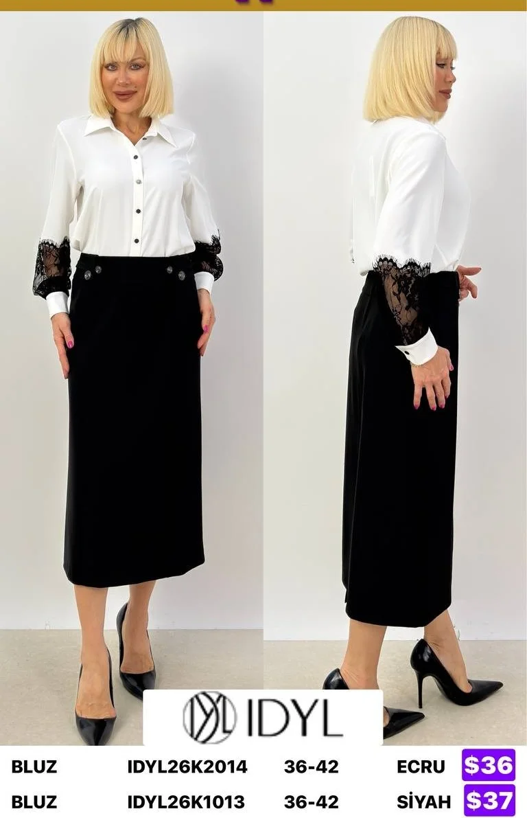 Блузка IDYL (Black, модель IDYL26K1013) оптом