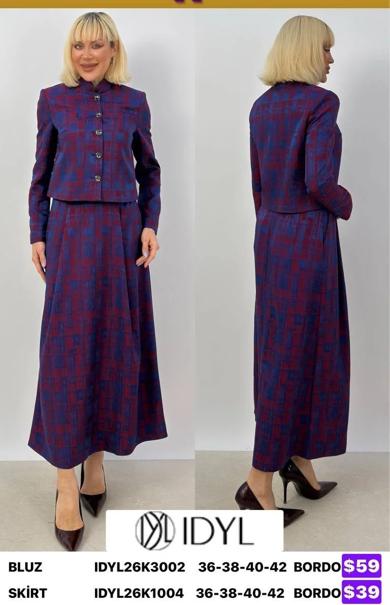 Юбка IDYL (Burgundy, модель IDYL26K100436) оптом