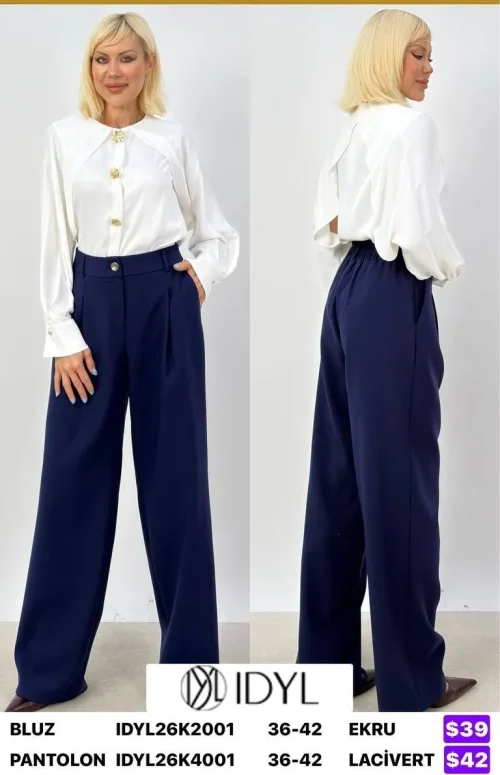 Брюки IDYL (Navy, модель IDYL26K4001) оптом