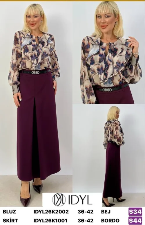 Юбка IDYL (Burgundy, модель IDYL26K1001) оптом