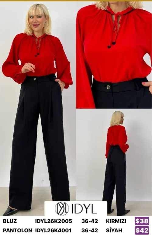 Блузка IDYL (Red, модель IDYL26K2005) оптом