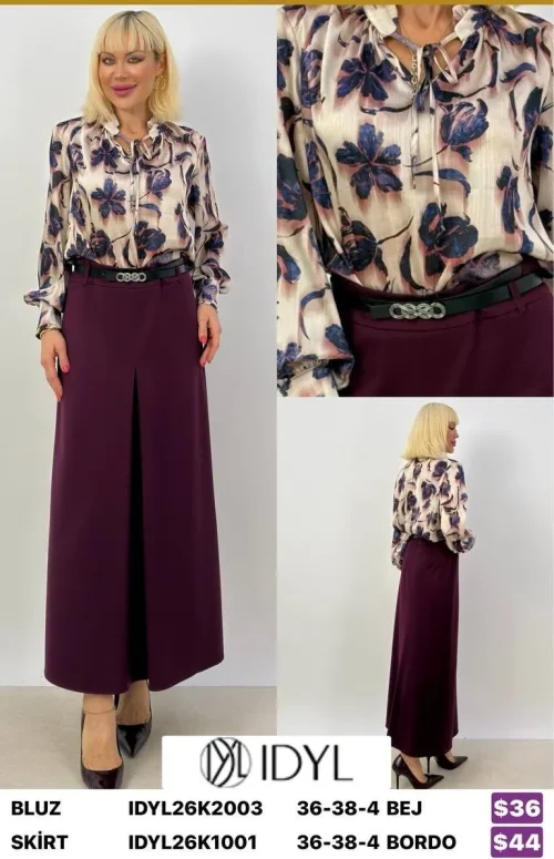 Юбка IDYL (Burgundy, модель IDYL26K1001) оптом