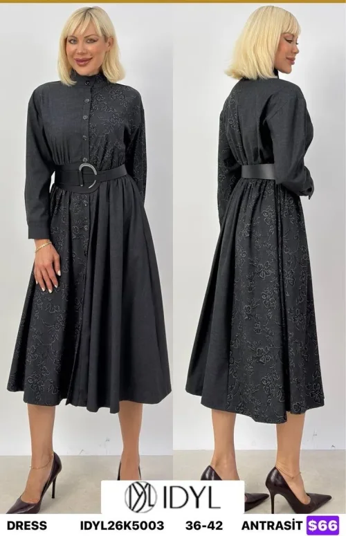 Платье IDYL (Dark gray, модель IDYL26K5003) оптом