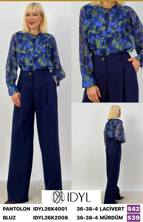 Брюки IDYL (Navy, модель IDYL26K4001) оптом