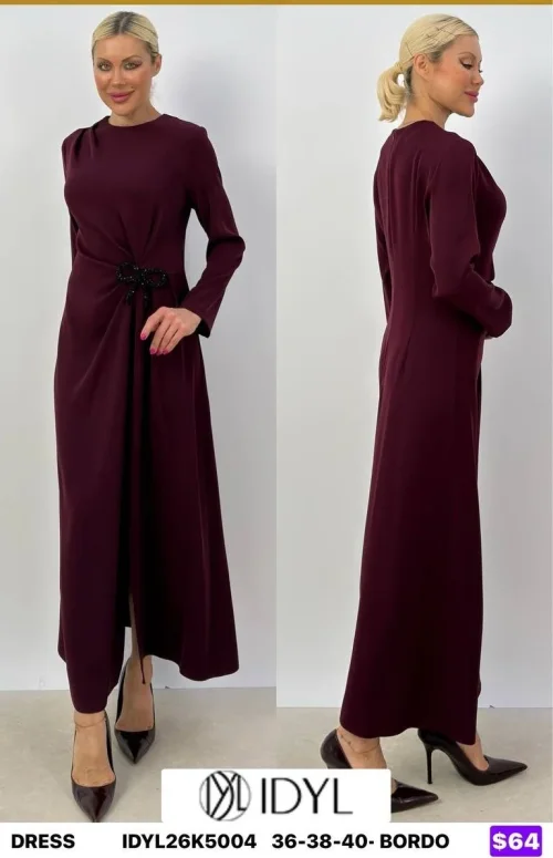 Платье IDYL (Burgundy, модель IDYL26K5004) оптом