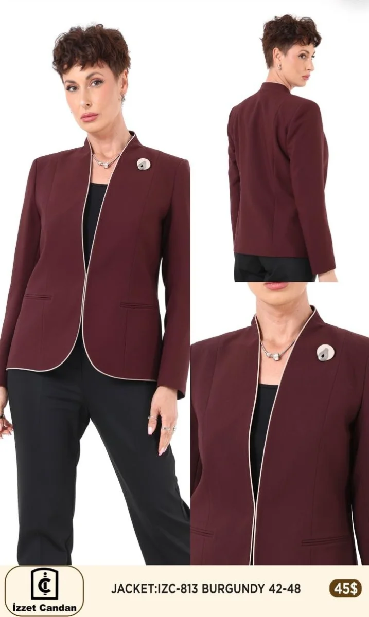 Жакет IZZET CANDAN (Burgundy, модель IZC-813) оптом