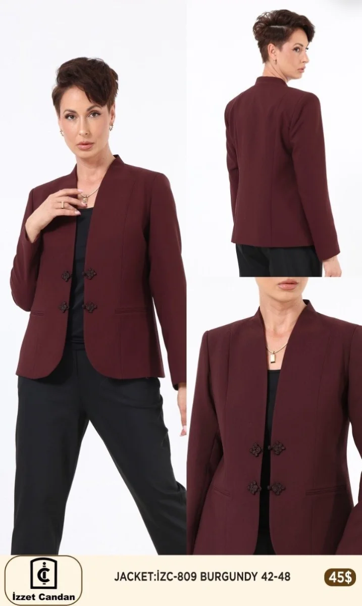 Жакет IZZET CANDAN (Burgundy, модель IZC-809) оптом