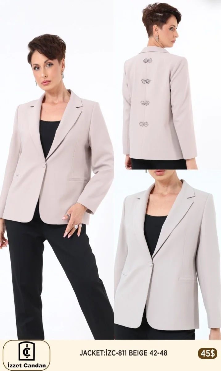 Жакет IZZET CANDAN (Beige, модель IZC-811) оптом