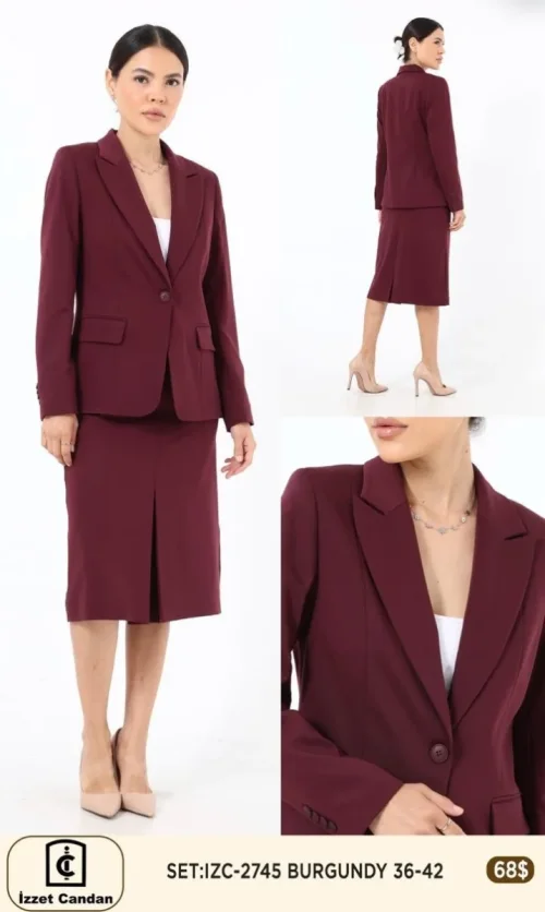 Костюмы и комплекты IZZET CANDAN (Burgundy, модель IZC-2745) оптом