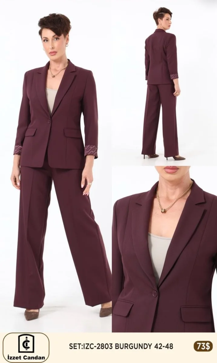 Костюмы и комплекты IZZET CANDAN (Burgundy, модель IZC-2803) оптом