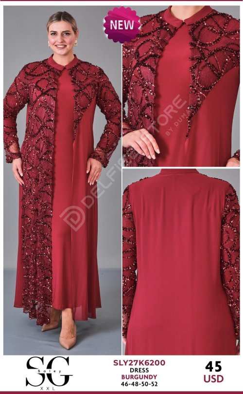 Платье JARRIVEE (Burgundy, модель SLY27K6200) оптом
