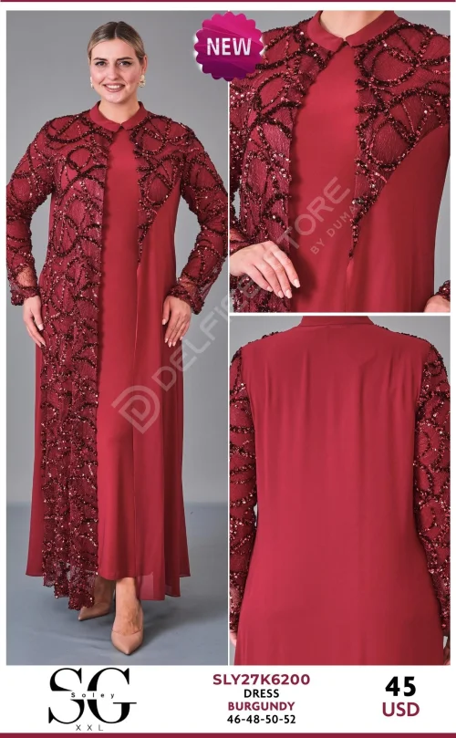 Платье JARRIVEE (Burgundy, модель SLY27K6200) оптом