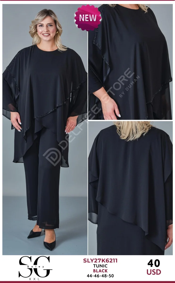 Туника JARRIVEE (Black, модель SLY27K6211) оптом