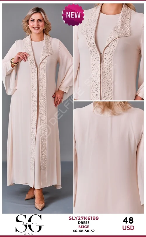 Платье JARRIVEE (Beige, модель SLY27K6199) оптом
