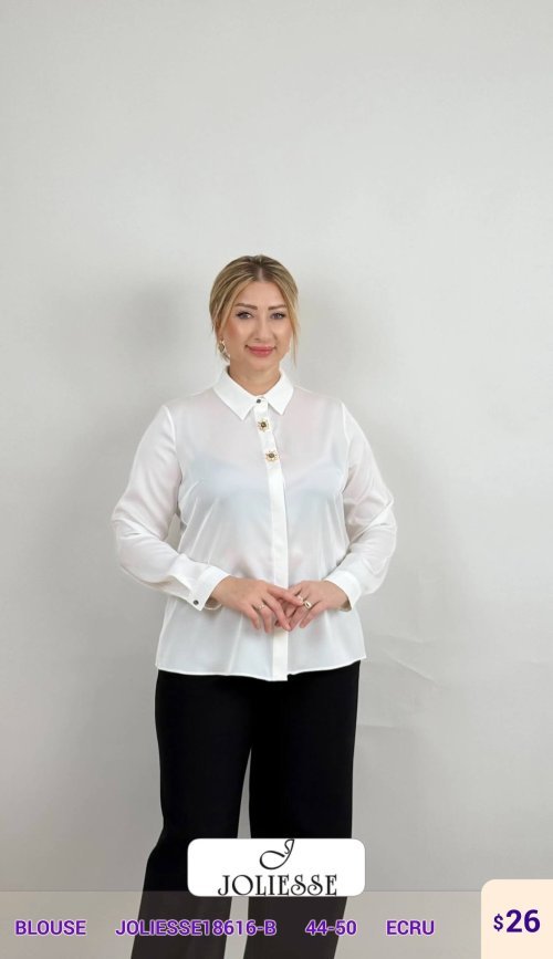 Блузка JOLIESSE (Кремовый, модель JOLIESSE18616-B) оптом