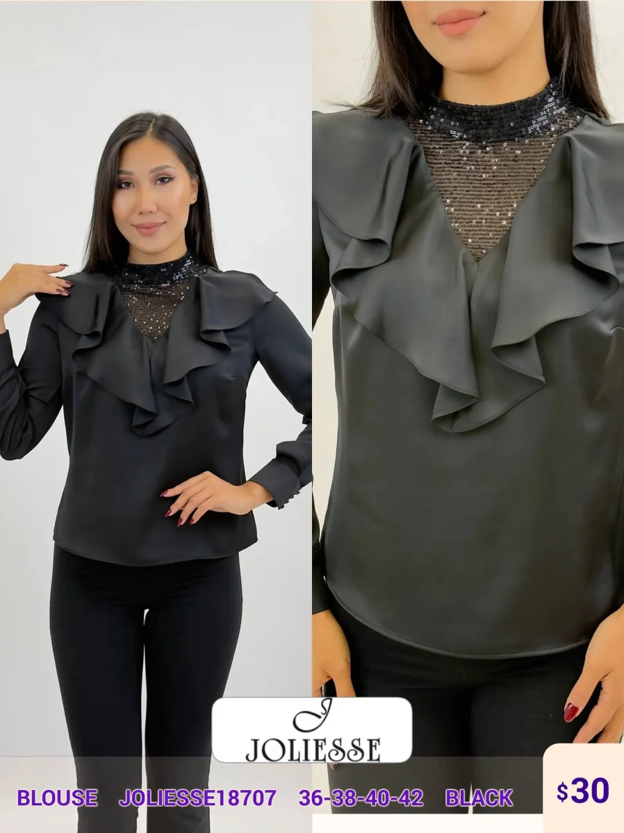 Блузка JOLIESSE (Black, модель JOLIESSE18707) оптом