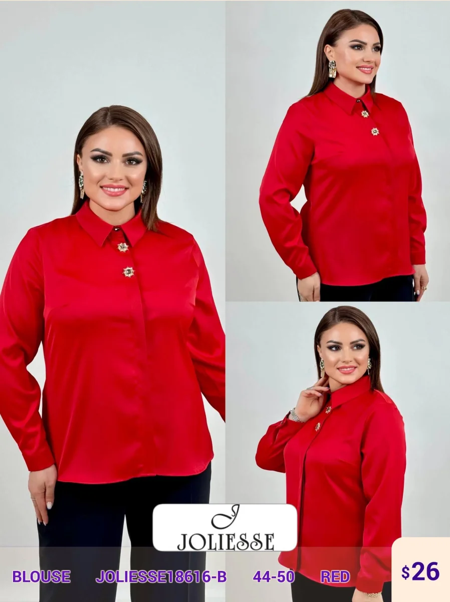 Блузка JOLIESSE (Red, модель JOLIESSE18616-B) оптом