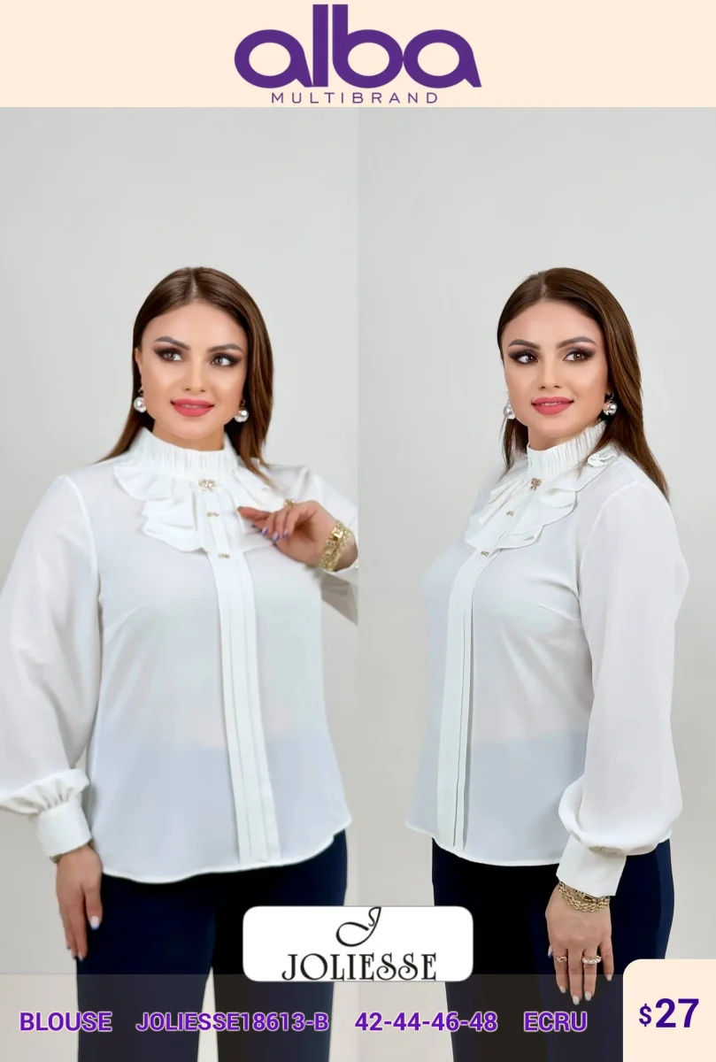 Блузка JOLIESSE (Cream, модель JOLIESSE18613-B) оптом
