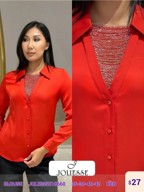 Блузка JOLIESSE (Red, модель JOLIESSE18660) оптом