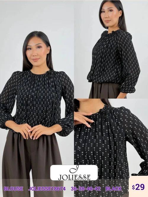 Блузка JOLIESSE (Black, модель JOLIESSE18674) оптом