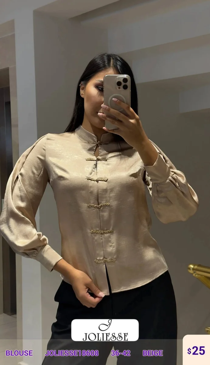 Блузка JOLIESSE (Beige, модель JOLIESSE18608) оптом