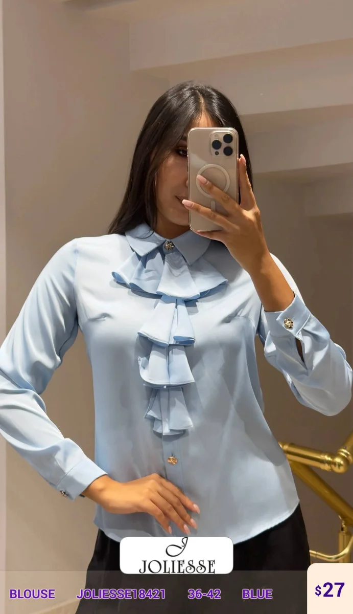 Блузка JOLIESSE (Blue, модель JOLIESSE18421) оптом