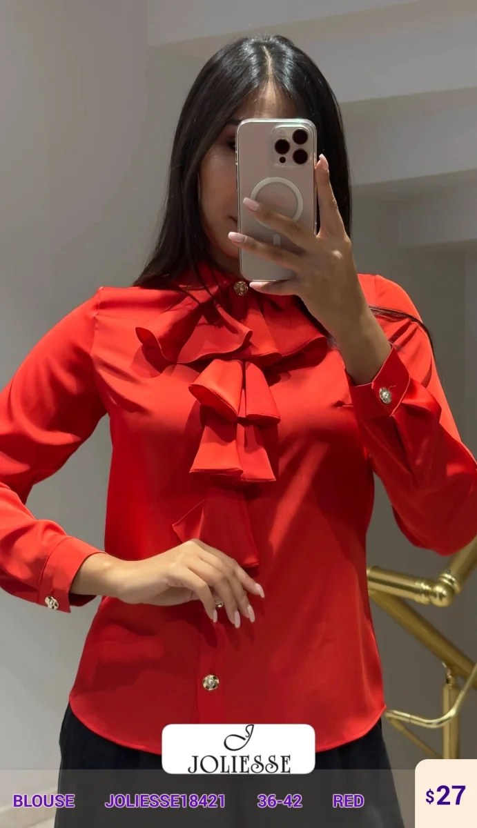 Блузка JOLIESSE (Red, модель JOLIESSE18421) оптом