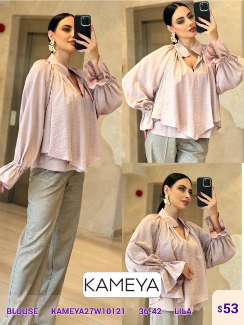 Блузка KAMEYA (Сиреневый, модель KAMEYA27W10121) оптом