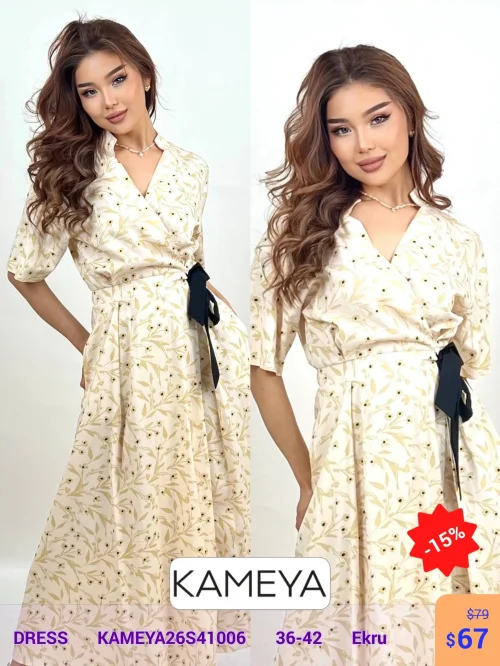 Платье KAMEYA (Кремовый, модель KAMEYA26S41006) оптом