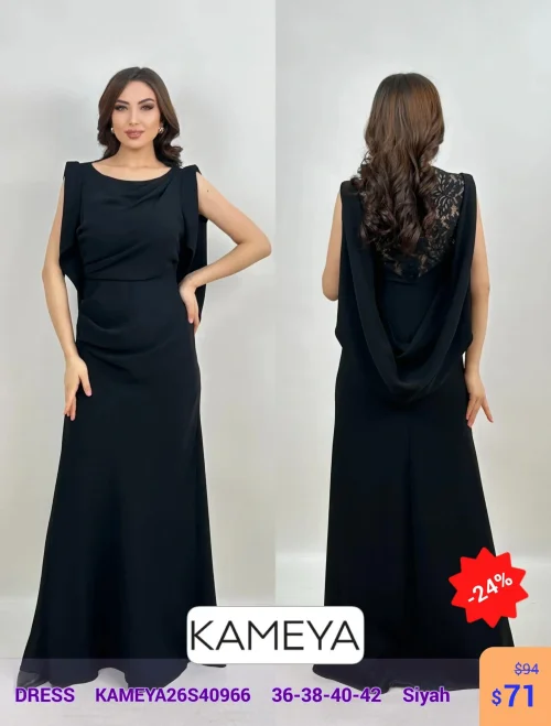 Платье KAMEYA (Черный, модель KAMEYA26S40966) оптом