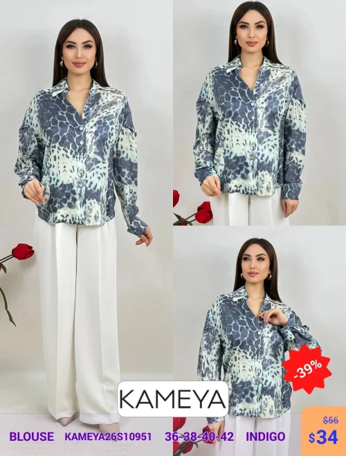 Блузка KAMEYA (Темно-синий, модель KAMEYA26S10951) оптом