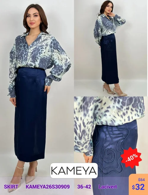 Юбка KAMEYA (Темно-синий, модель KAMEYA26S30909) оптом