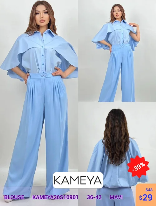 Блузка KAMEYA (Синий, модель KAMEYA26S10901) оптом