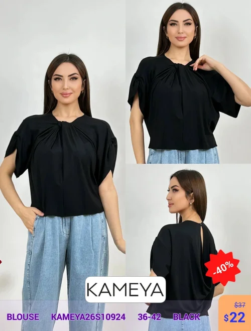 Блузка KAMEYA (Черный, модель KAMEYA26S10924) оптом