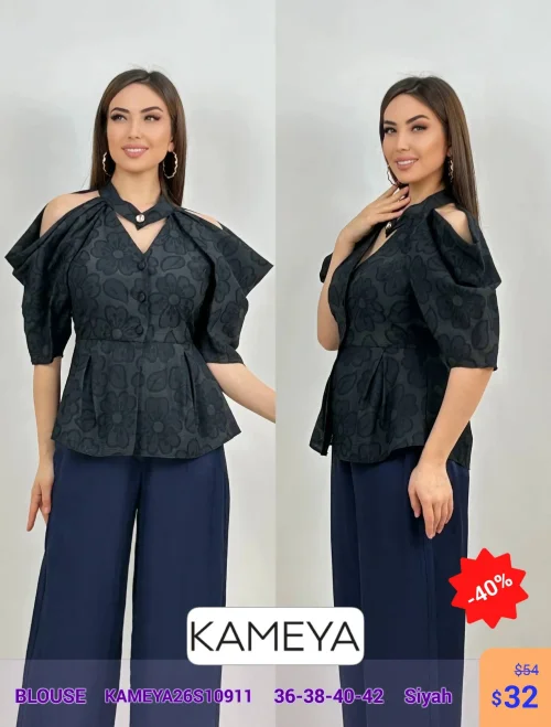 Блузка KAMEYA (Черный, модель KAMEYA26S10911) оптом