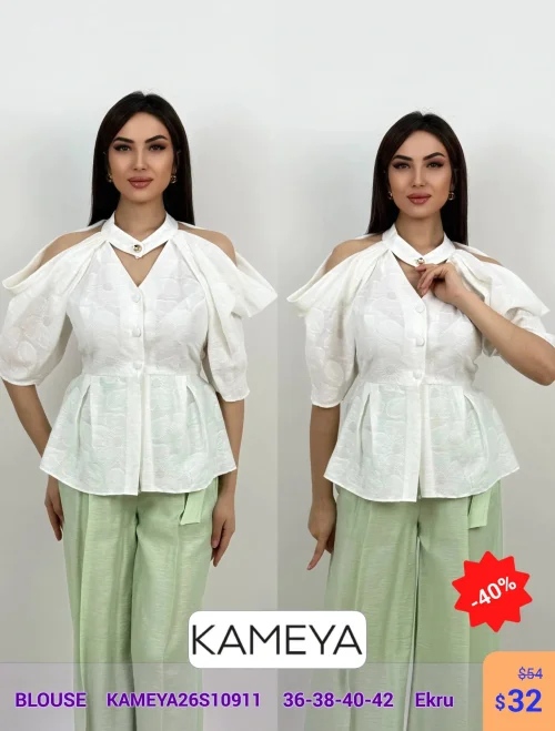 Блузка KAMEYA (Кремовый, модель KAMEYA26S10911) оптом