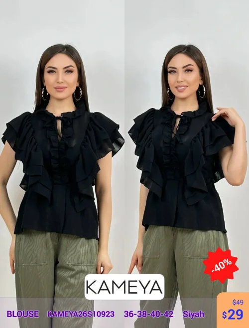 Блузка KAMEYA (Черный, модель KAMEYA26S10923) оптом