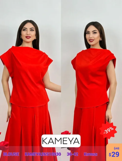 Блузка KAMEYA (Красный, модель KAMEYA26S10930) оптом