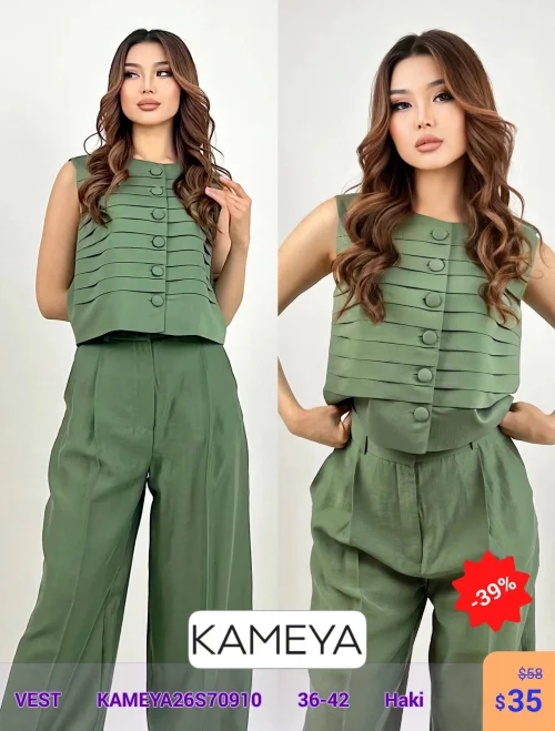 Жилетка KAMEYA (Оливковый, модель KAMEYA26S70910) оптом