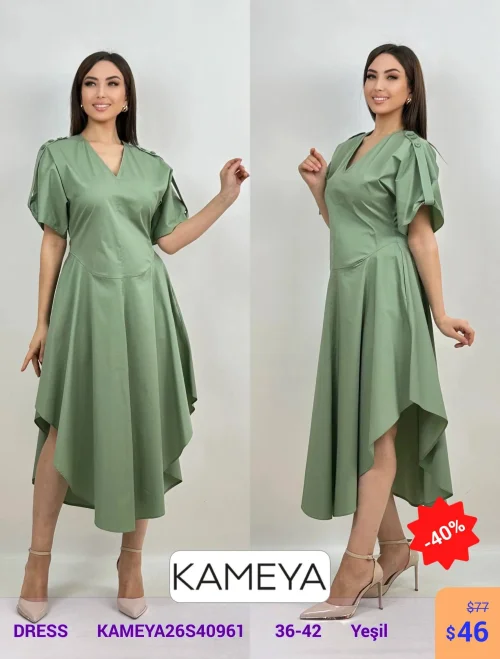 Платье KAMEYA (Зеленый, модель KAMEYA26S40961) оптом