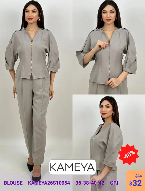 Блузка KAMEYA (Серый, модель KAMEYA26S10954) оптом