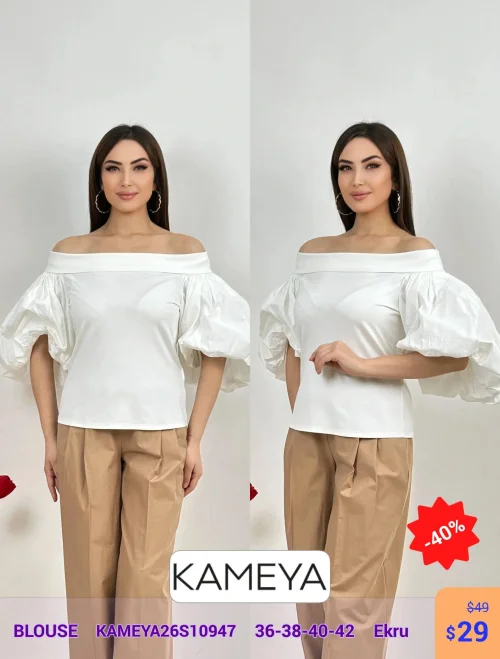 Блузка KAMEYA (Кремовый, модель KAMEYA26S10947) оптом