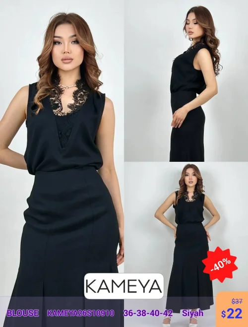 Блузка KAMEYA (Черный, модель KAMEYA26S10910) оптом