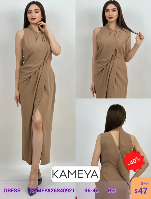 Платье KAMEYA (Бежевый, модель KAMEYA26S40921) оптом