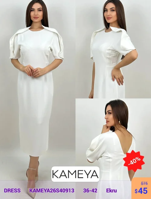 Платье KAMEYA (Кремовый, модель KAMEYA26S40913) оптом